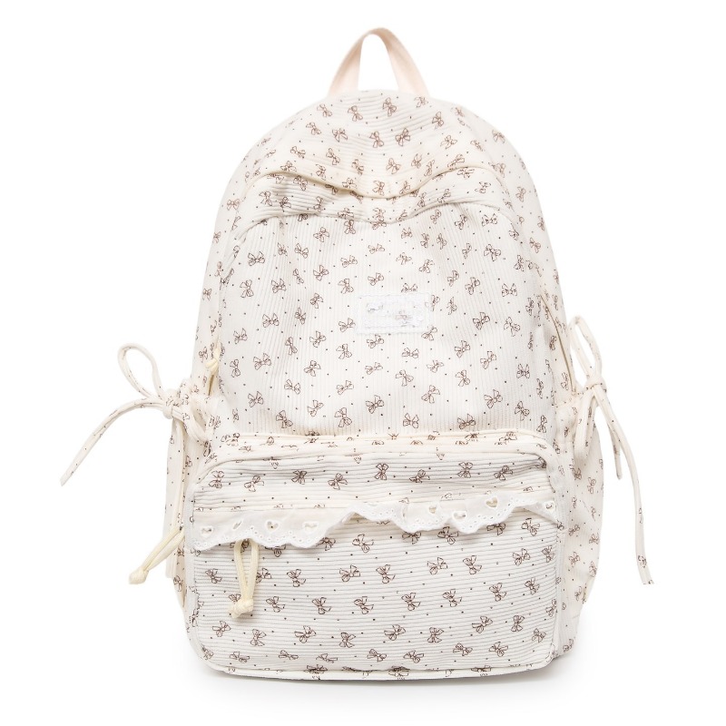 Women'S Young Bags - Зимний вельветовый рюкзак с бантом и