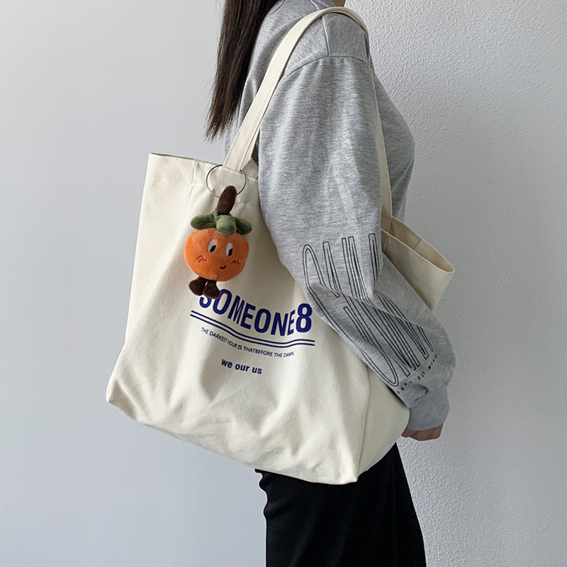 Women Bags With Laptop Compartment - Холщовая Сумка с надписью ins, Студенческая