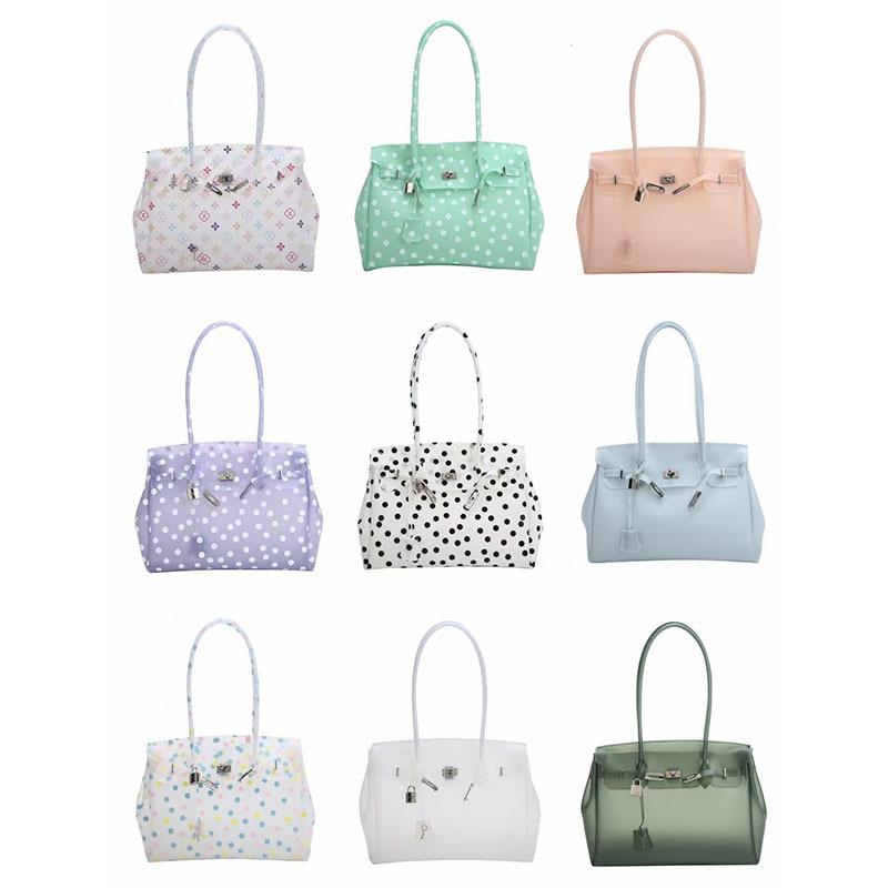Jelly Bag Clear Pvc - Прозрачная сумка-тоут из ПВХ в горошек,