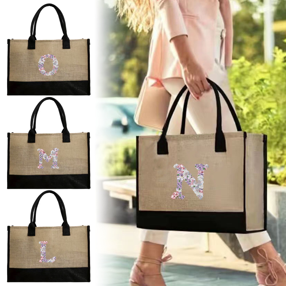 Women Bags Jute - Джутовая сумка для покупок, женская пляжная