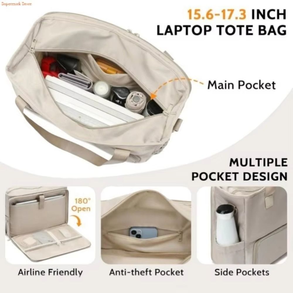 Women Bags With Laptop Compartment - Сумка-тоут 2-в-1 для женщин: вместительная, термоизолированная,