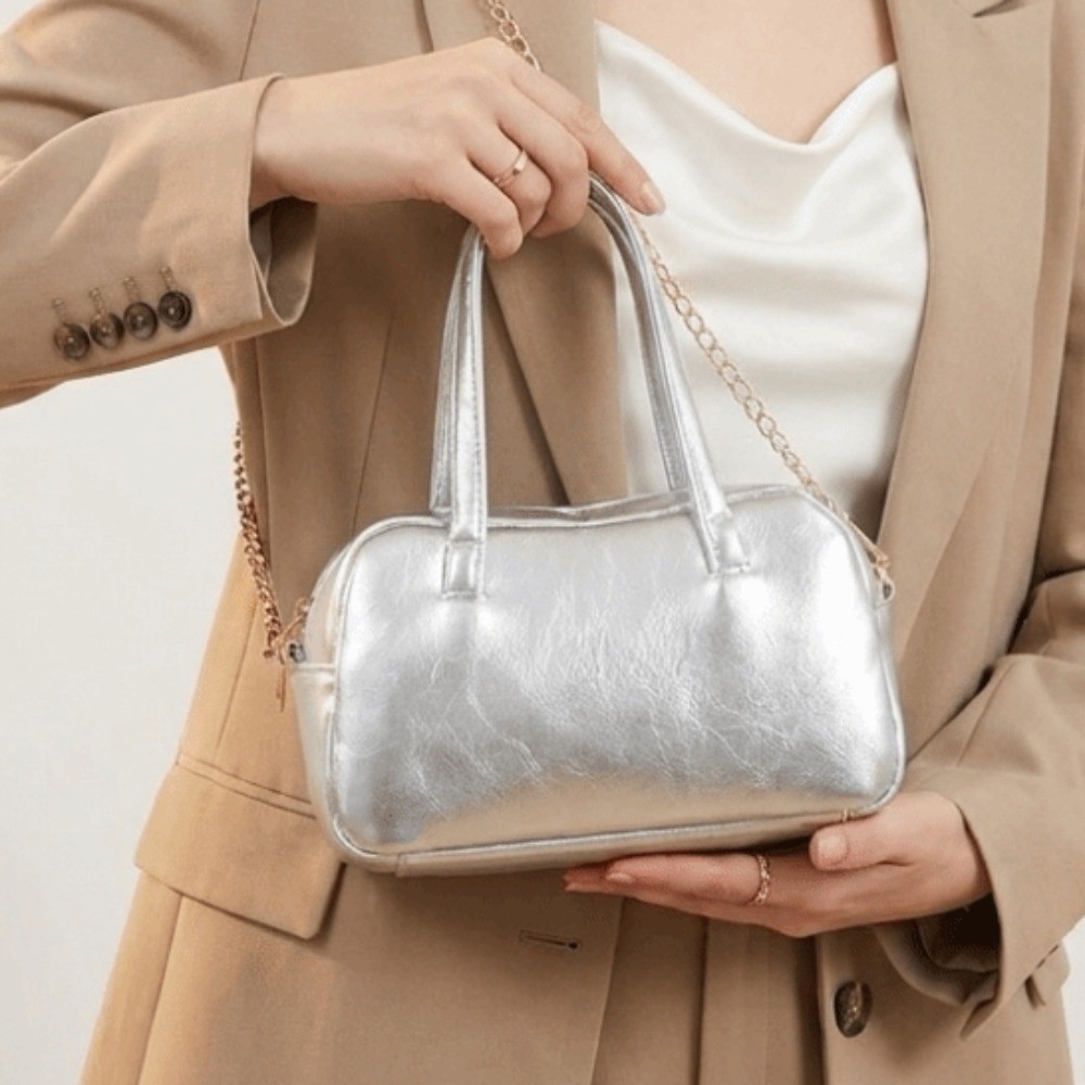 Women Bags For Office Use - Сумка Boston из искусственной кожи металлического