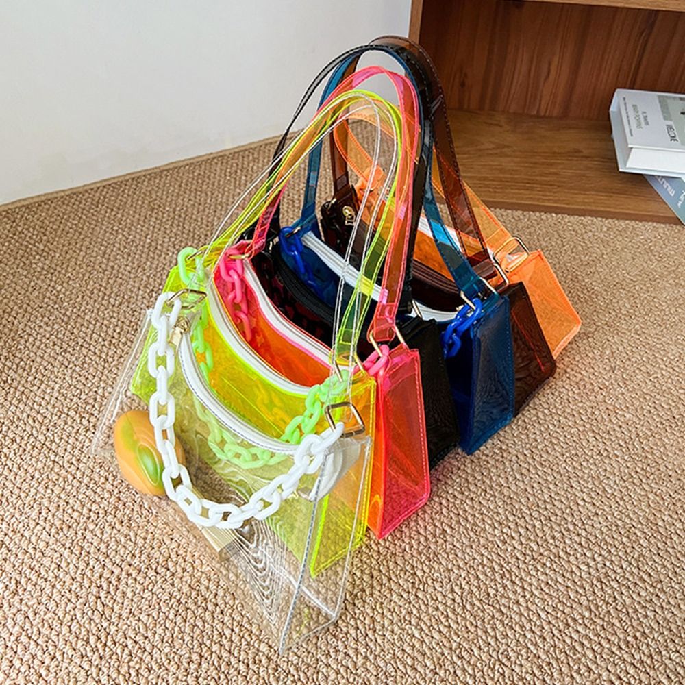 Jelly Bag Clear Pvc - Модные женские прозрачные сумки из ПВХ,