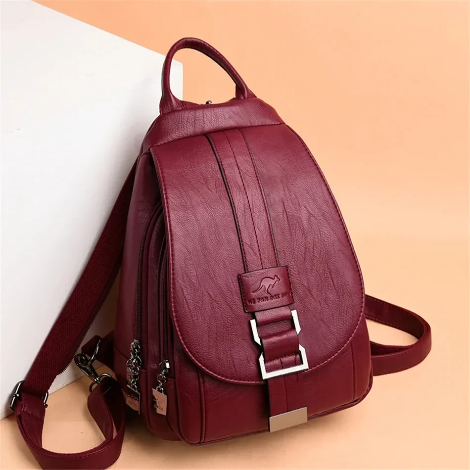 Women'S Kangaroo Bags - Многофункциональные женские кожаные рюкзаки, винтажный рюкзак