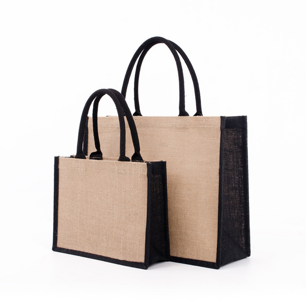 Women Bags Jute - Эко-сумка из джута и мешковины, винтажная
