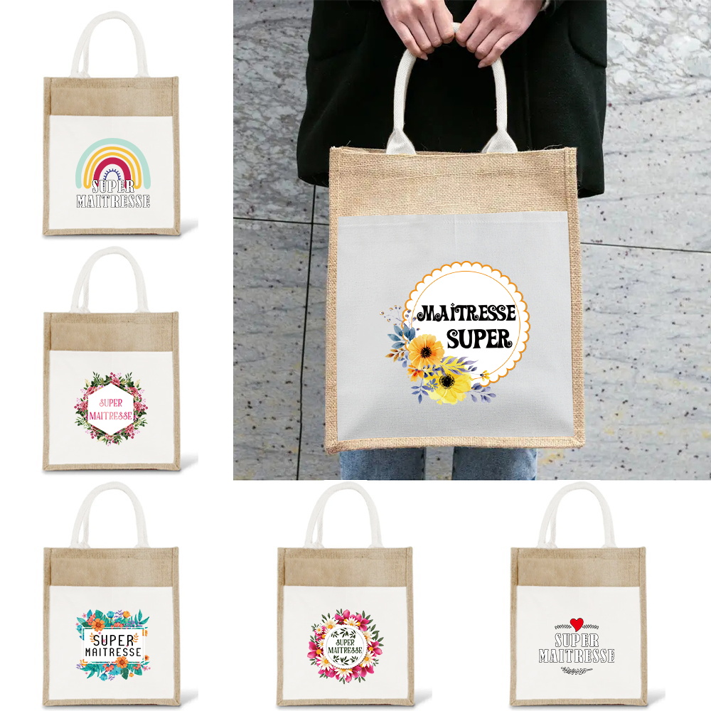 Women Bags Jute - Минималистичная льняная сумка, модные женские сумки
