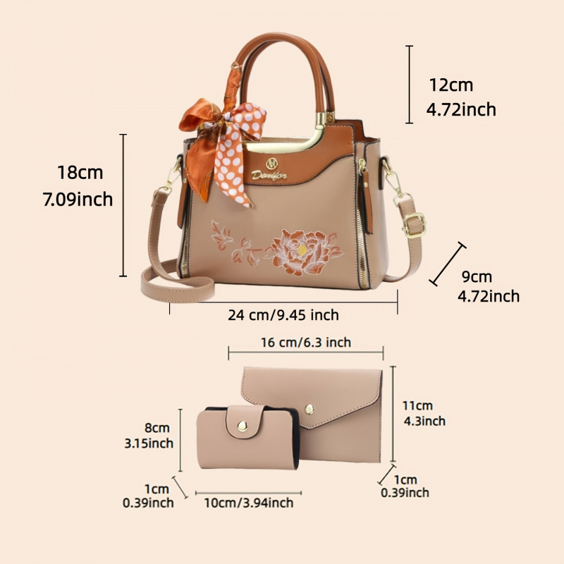 Высококачественный набор из 3  – обзор и цена Women Bags For Office Use