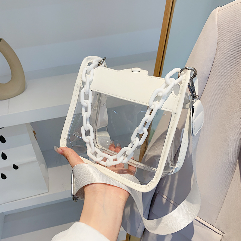 Модная дамская однотонная проз – обзор и цена Jelly Bag Clear Pvc