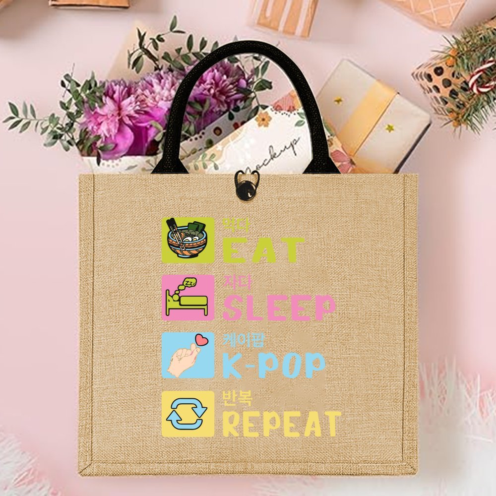 Стильная корейская сумка-тоут  – обзор и цена Women Bags Jute